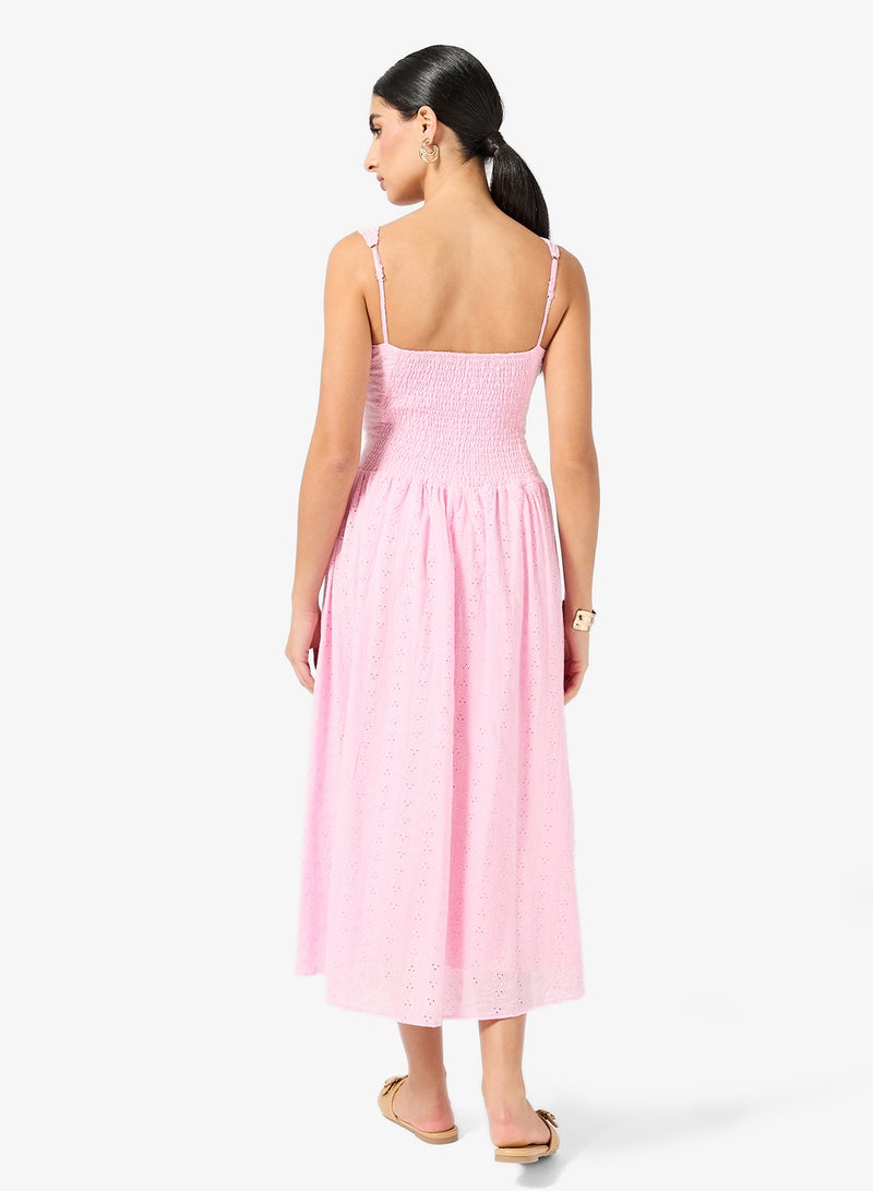 ELLA Shiffli Dress With Corset Waist - Image 2