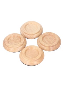 Thoraya 4PCS Piano Floor Protector Anti Vibration Small Size Non Slip Piano Caster Cups Floor Protector Log Color  - Image 2