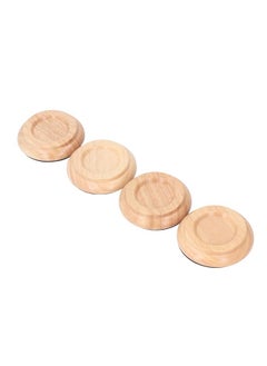 Thoraya 4PCS Piano Floor Protector Anti Vibration Small Size Non Slip Piano Caster Cups Floor Protector Log Color  - Image 4