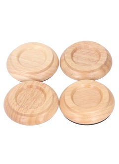 Thoraya 4PCS Piano Floor Protector Anti Vibration Small Size Non Slip Piano Caster Cups Floor Protector Log Color  - Image 3