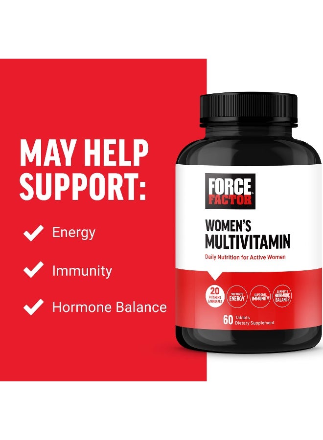 Force Factor فورس فاكتور، فيتامينات متعددة للنساء، 60 قرص - Image 4