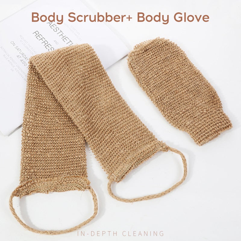 Body Scrubber: Yellow Bath Glove - Massage Exfoliating Deep Cleaning Perfect Size Shower Scrubber for Daily Shower Bath Use - Image 2