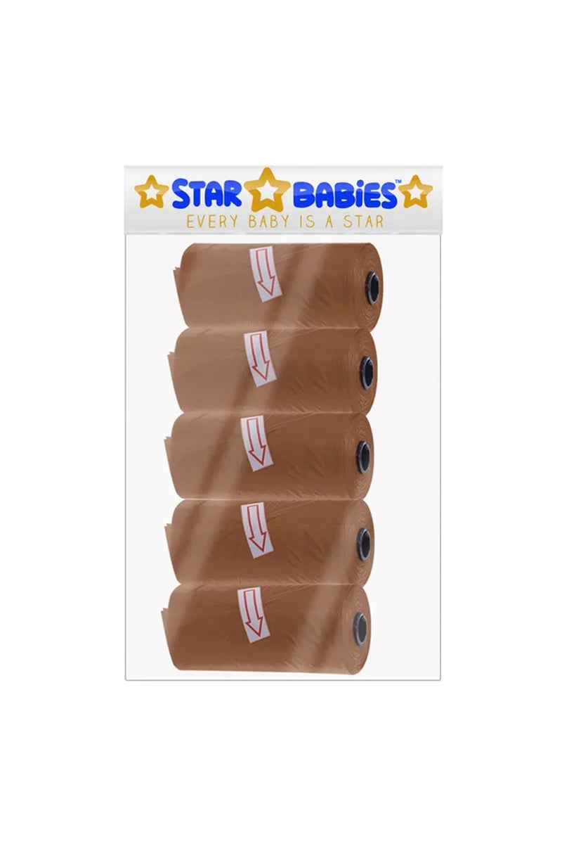 Star Babies - Disposable Scented Bag Pack of 5/75 Bags - Brown - Image 1