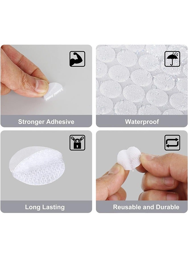 Generic 400 Pairs Self Adhesive Dots, 15mm/0.59" Diameter Tapes Sticky Back Coins Dots with Hook and Loop, Velcro Round Pads, Waterproof Dots with Adhesive for Home Office School, Black and White - Image 3