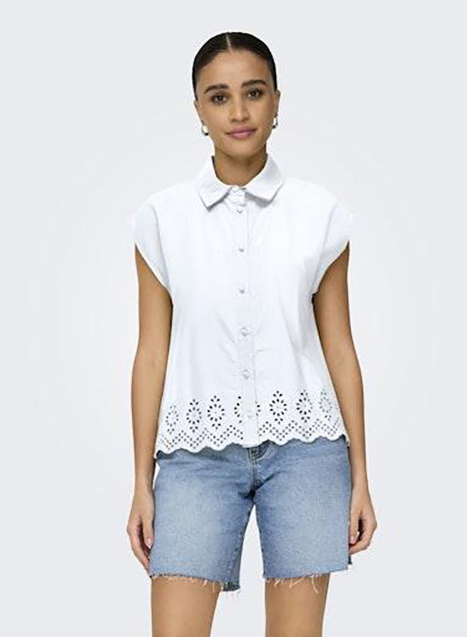 ONLY Onllou Life Emb S/S Shirt Ptm - Image 1