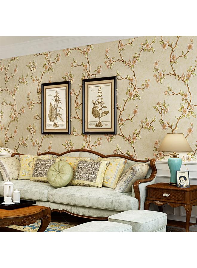 Bluejw American Retro 3D Non-woven Fabric Self-adhesive Wallpaper Bedroom Living Room TV Background Dormitory Self-pasted Wallpaper - Image 4