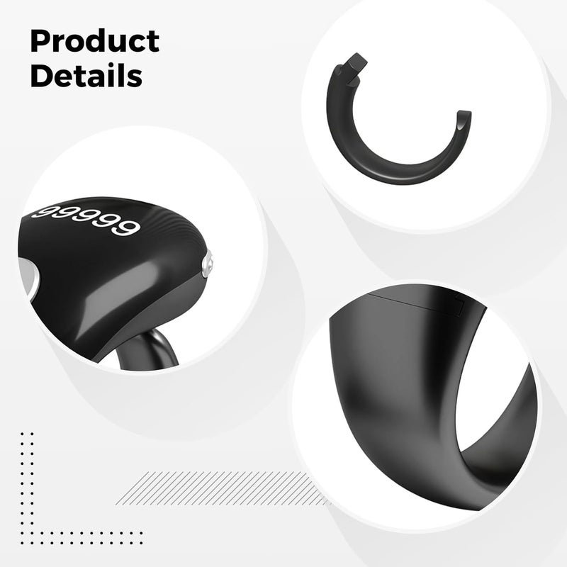 Smart OLED Prayer Counter Device, Wireless Zikr Counter with Interchangeable Sizes (S/M/L), Waterproof Design, OLED Display, Simple to Operate - Image 5