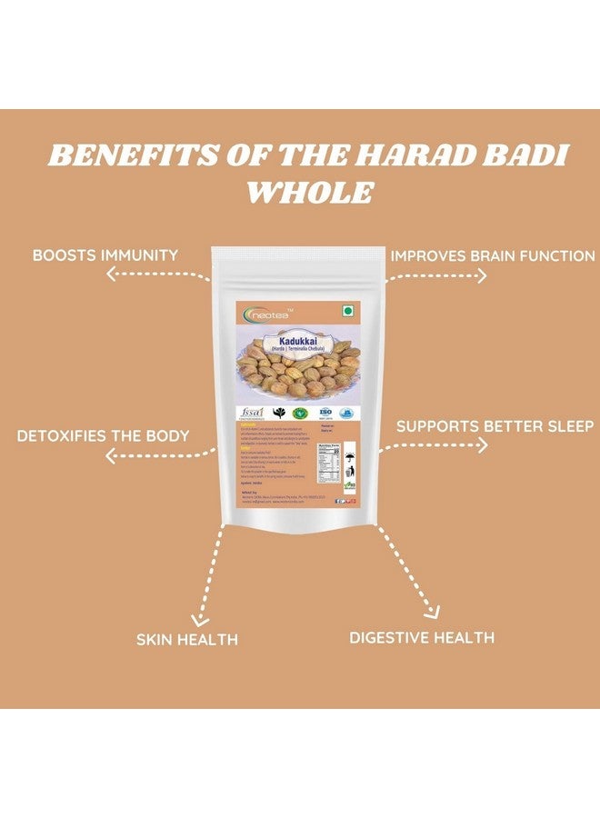 Neotea Harda Terminalia Chebula Kadukkai Haritaki, 250GM - 100% Pure Dried Fruit for Digestive Health, Detox, and Wellness Natural Ayurvedic Remedy for Immunity Boost, Detoxification, and Overall Health Support - Image 2