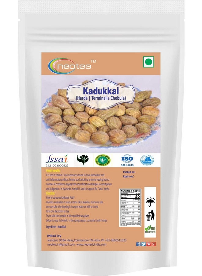 Neotea Harda Terminalia Chebula Kadukkai Haritaki, 250GM - 100% Pure Dried Fruit for Digestive Health, Detox, and Wellness Natural Ayurvedic Remedy for Immunity Boost, Detoxification, and Overall Health Support - Image 1