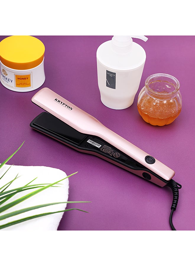 KRYPTON Ceramic Hair Straightener Pink 750grams - Image 5