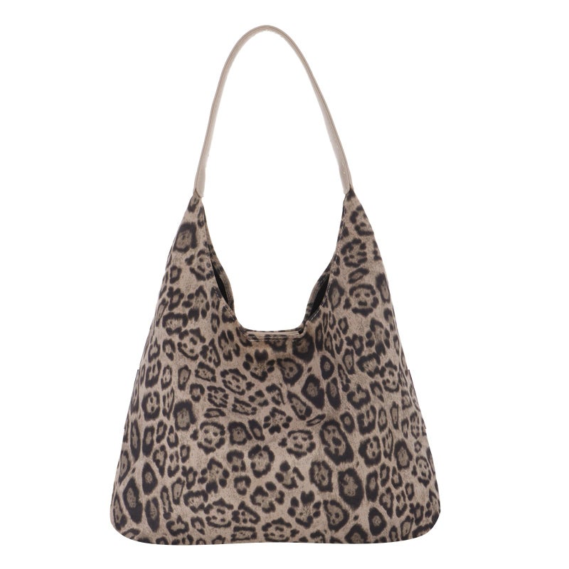 Oweisong Suede Leopard Purse for Women Leather Cheetah Print Tote Bag - Image 1