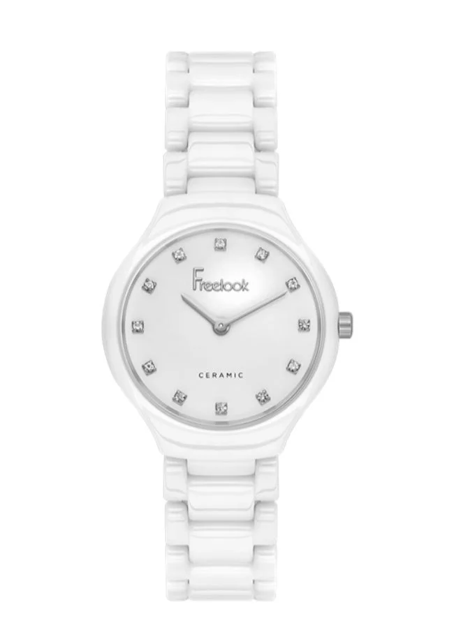 Freelook Paris Freelook Paris - Charmant Women's Watch | Ceramic Case | Ceramic Band | White & Round Dial | Analog | Quartz | Mineral Glass | Premium Luxury Watch | Ideal Gift | Water Resistant 30 Meters