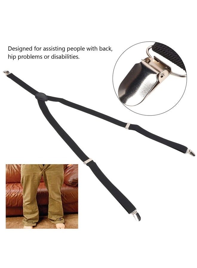 Agatige Pants Wearing Aids Belt, Adjustable Pants Dressing Aids Portable Pants Dressing Puller for Disabled Elderly(Black) - Image 3