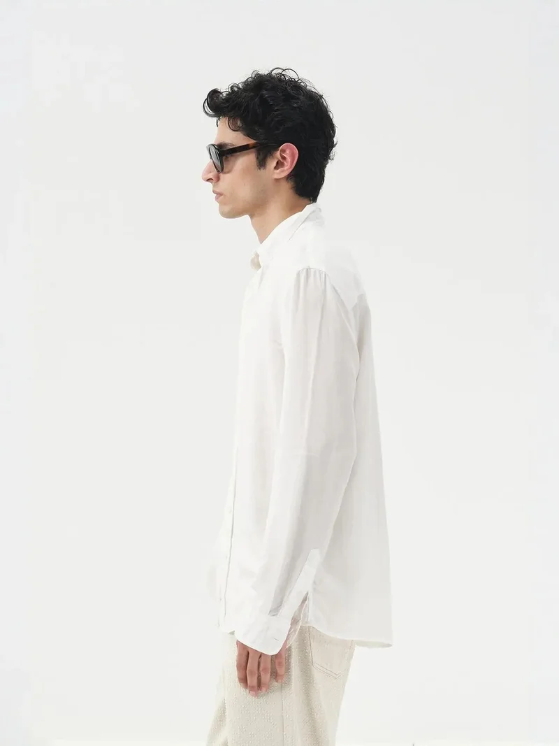 جيستو GIESTO Solid Button-Up Tencel Shirt