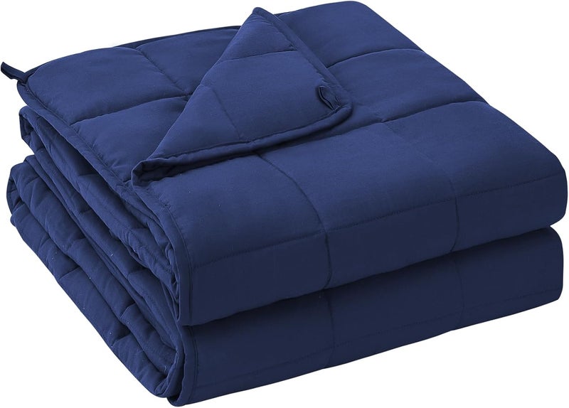 yescool Weighted Blanket for Adults (20 lbs, 60” x 80”, Blue) Cooling Heavy Blanket for Sleeping Perfect for 190-210 lbs, Queen Size Breathable Blanket with Premium Glass Bead, Machine Washable - Image 1
