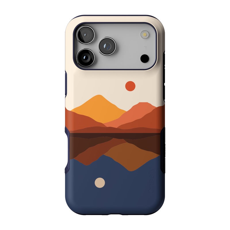 Casely iPhone 17 Pro Max Case | Opposites Attract | Day & Night Mountains | Bold Protective Design | Compatible with MagSafe - Image 1