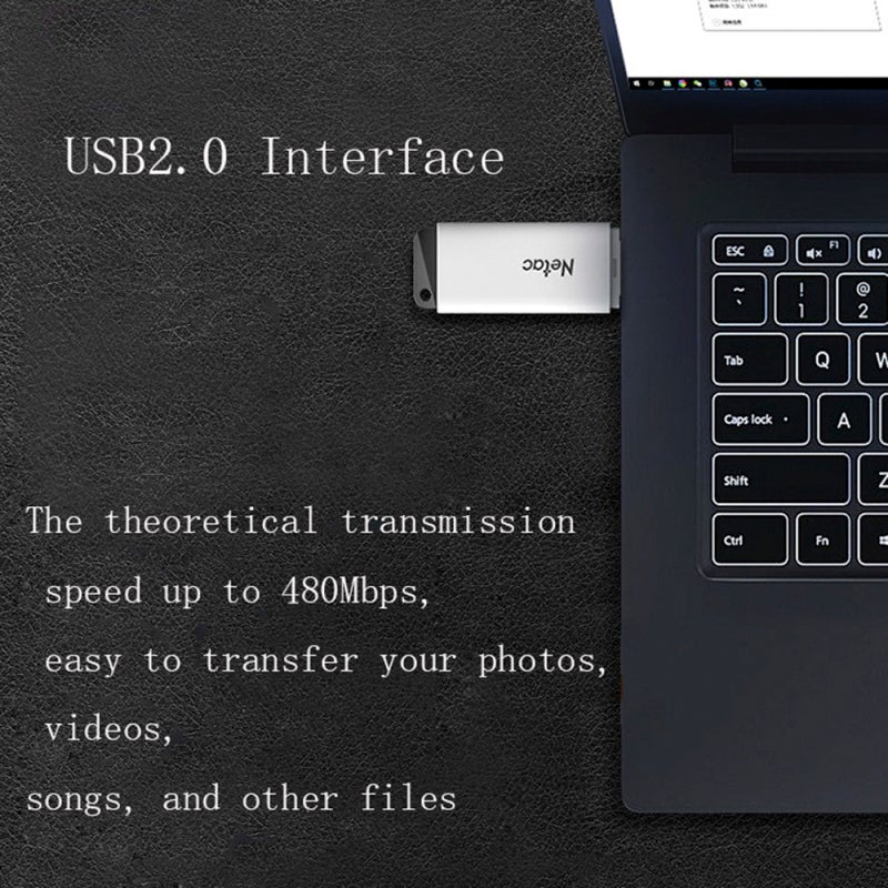 Netac USB Flash Drive 16GB USB 2.0 Portable Storage With Protective Cap - Built-in Encryption Software For File Security - Keychain Storage For Desktop Computer Laptop TV - Image 5