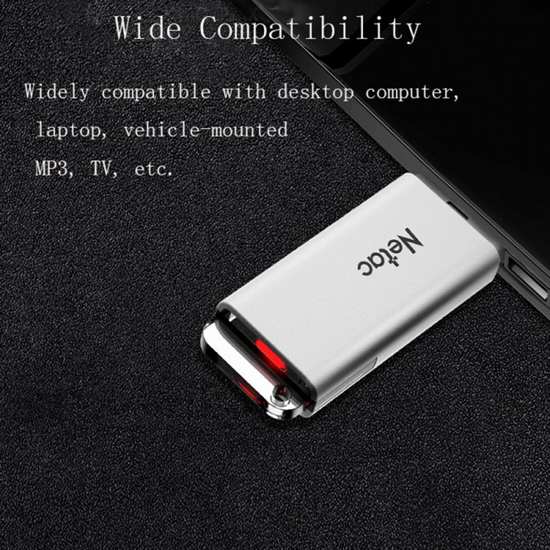 Netac USB Flash Drive 16GB USB 2.0 Portable Storage With Protective Cap - Built-in Encryption Software For File Security - Keychain Storage For Desktop Computer Laptop TV - Image 3