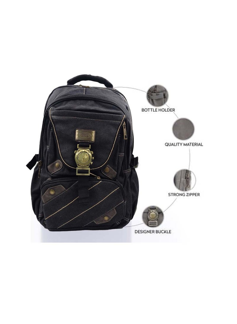 SAINT EAGLE Saint Eagle Unisex Tactical Backpack – Multi-Pocket, Expandable Outdoor Rucksack with Kettle Pocket, Heavy-Duty Zippers & Buckles – Ideal for Hiking, Camping & Travel  - Image 3