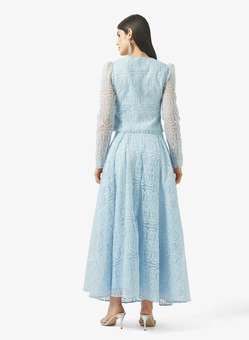 Khizana Lace Top & Skirt Set