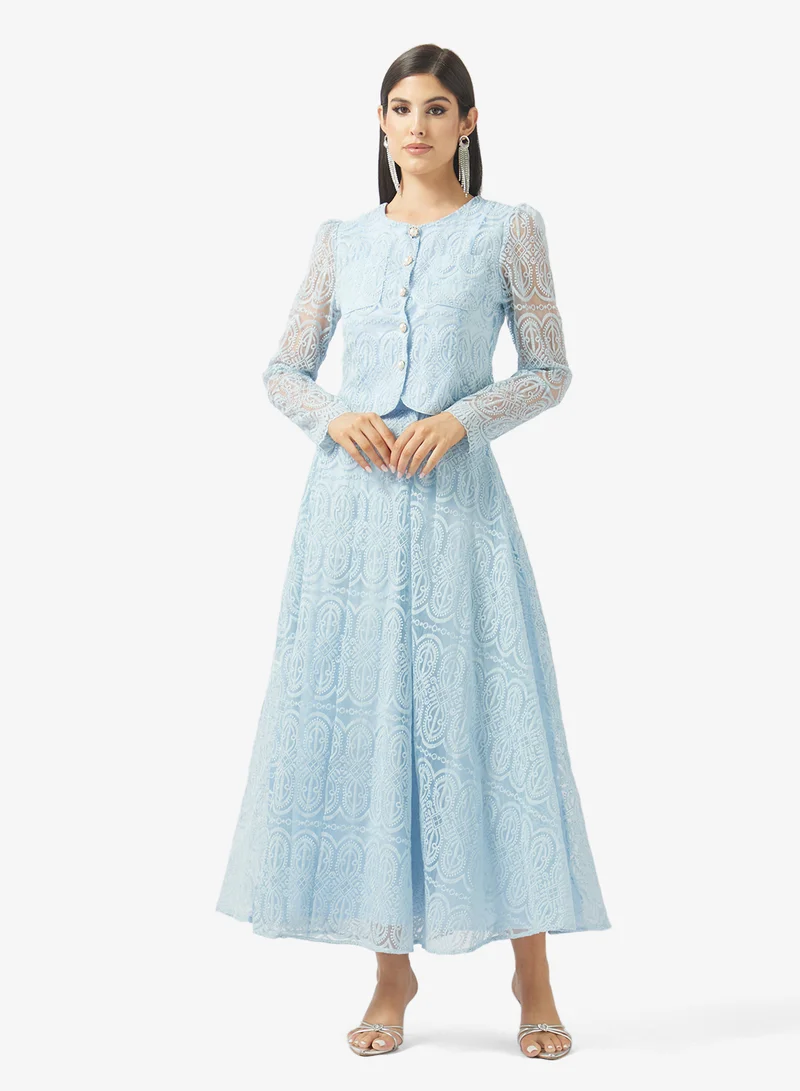 Khizana Lace Top & Skirt Set