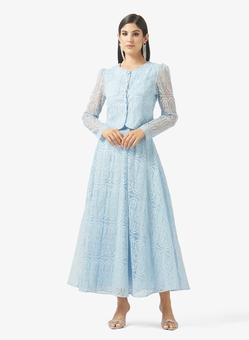 Khizana Lace Top & Skirt Set - Image 1