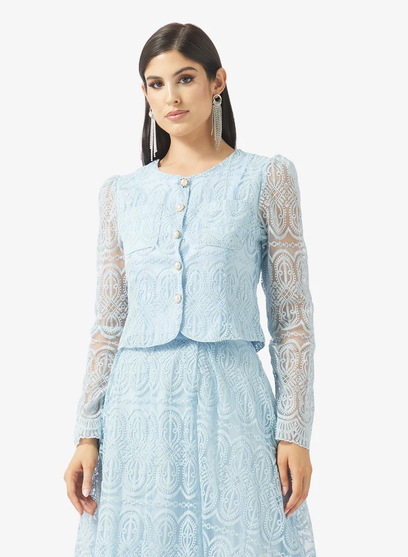 Khizana  Lace Top & Skirt Set for Women | Best Price UAE