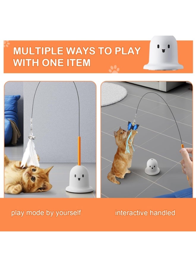 M.A&F's 4-in-1 Interactive Cat Toy Set –  4PCS Durable Feather & Fishing Pole Toys with Suction Cup Wand and Door Hanging String Toys for Indoor Cats & Kittens - Image 4