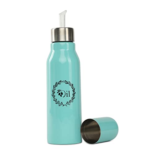 anantam homes Stainless Steel Oil Dispenser Bottle for kitchen accessories item, 750 ml(Aqua) - Image 3