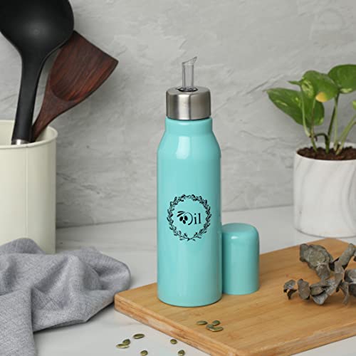 anantam homes Stainless Steel Oil Dispenser Bottle for kitchen accessories item, 750 ml(Aqua) - Image 4