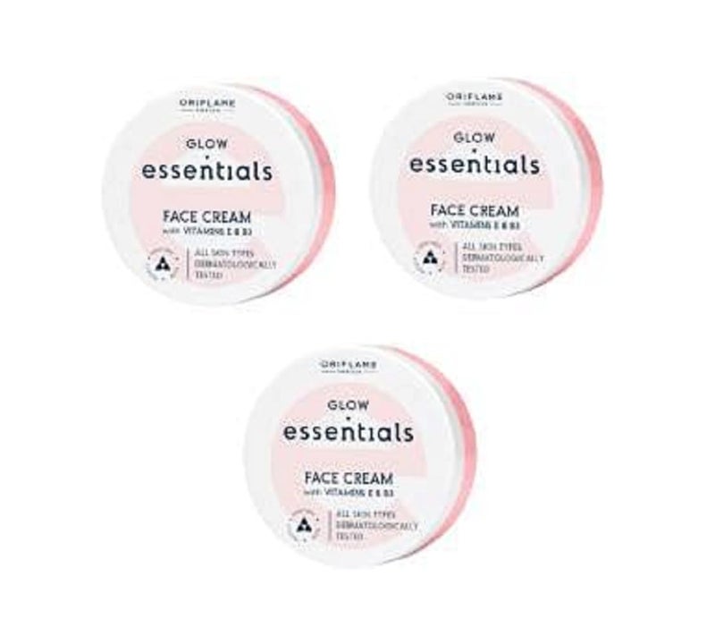 Oriflame oriflame sweden new glow essentials fairness face cream with vitamins e b3 225 ml pack of 3 and stylish hairhead band - Image 2