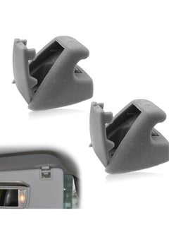 Bukela 2 Pack Sun Visor Clips, Bracket Sunvisor Retainer Clips Auto Replacement Sunvisor Clip For Chevy Silverado 1500, Tahoe, GMC Sierra 1500, Yukon 2007-2013 (Grey)  - Image 1