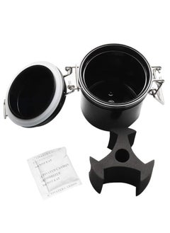 Mekupeu Eyelash Glue Storage Tank Individual Adhesive Stand Activated Carbon Cylinder Jar Sealed Container Lash Extension Tool, Black, 1PCS  - Image 4