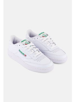 Reebok Kids Boy Club C 85 Lace Up Tennis Shoes, White  - Image 1