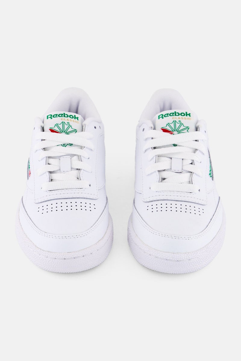 Reebok Kids Boy Club C 85 Lace Up Tennis Shoes, White  - Image 3