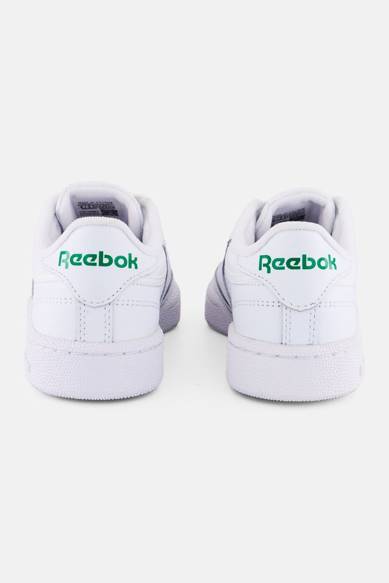 Reebok Kids Boy Club C 85 Lace Up Tennis Shoes, White  - Image 2