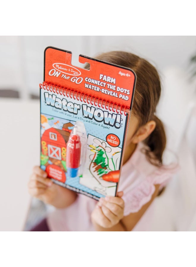 Melissa & Doug Water WOW Farm – Connect the Dots Activity Pad | 4 Reusable Pages & Refillable Water Pen | No-Mess Coloring Book - Image 2