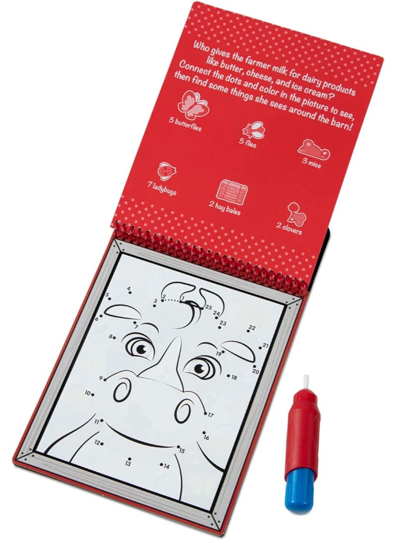 Melissa & Doug Water WOW Farm – Connect the Dots Activity Pad | 4 Reusable Pages & Refillable Water Pen | No-Mess Coloring Book - Image 4