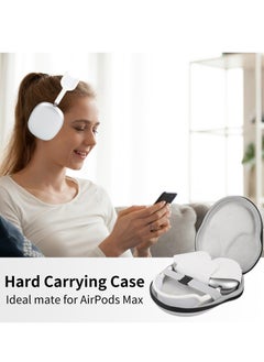 KASTWAVE Waterproof Smart Hard Case for AirPods Max, Designed with Sleep Mode, Protective Portable Hard Shell Travel Carrying Storage Bag for Apple AirPods Max Headphone Accessories, Silvery  - Image 3