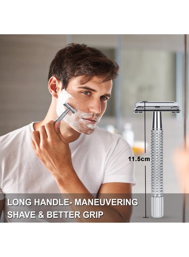 LEPONIX Shaving Kit for Men, Include Safety Razor, Sandalwood Shaving Cream, Mens aftershave, Pre Shave Oil, Shaving Brush and Bowl, Shaving Apron Bib -Unique Gifts for Men Him Stocking Stuffers - Image 5
