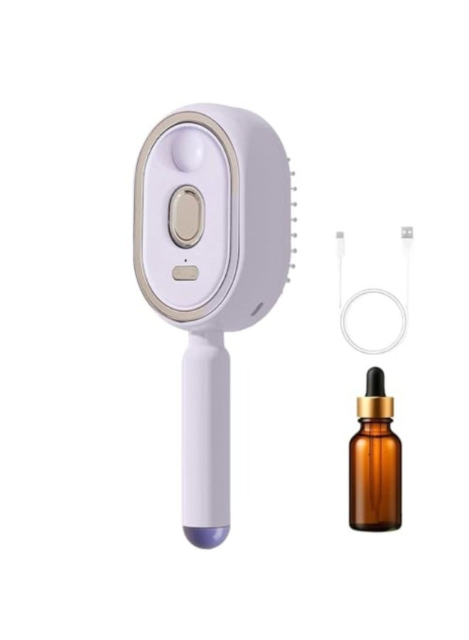 Steam Hair Straightener Brush,Detangling Rechargeable Comb with Oil, Measuring Cup,Hair Steamer Brush | for Home Smoothing Curly Thick Straight Wavy Women Girls Travel Everyday - Image 1