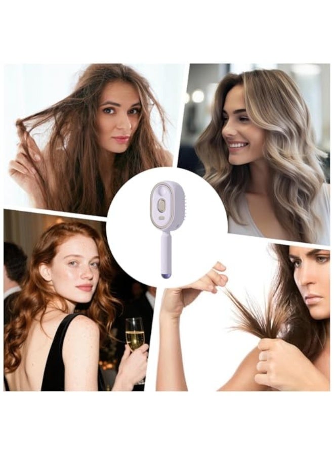 Steam Hair Straightener Brush,Detangling Rechargeable Comb with Oil, Measuring Cup,Hair Steamer Brush | for Home Smoothing Curly Thick Straight Wavy Women Girls Travel Everyday - Image 4