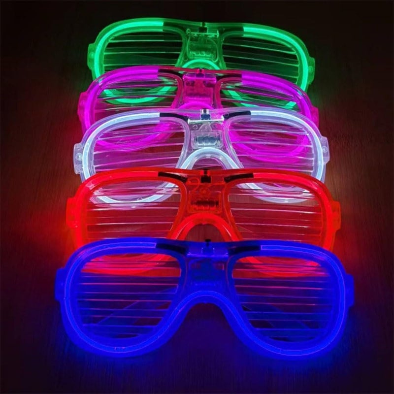 Bukela Light-up LED Glasses, 5 Pack Glasses Heart Shape Toys Party Favors Glow In The Dark Party Favors Supplies (Window) - Image 1