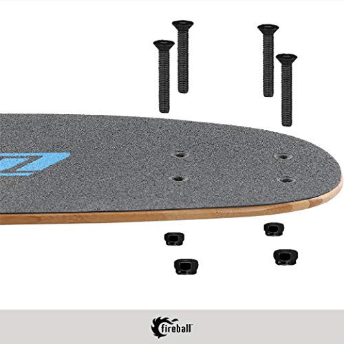 Fireball Dragon Black Stainless Steel Skateboard Hardware Set (Flat Allen, 1.0") - Image 5