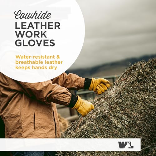 Wells Lamont Mens HydraHyde Leather Winter Work Gloves WaterResistant Insulated Medium 1202M - Image 3