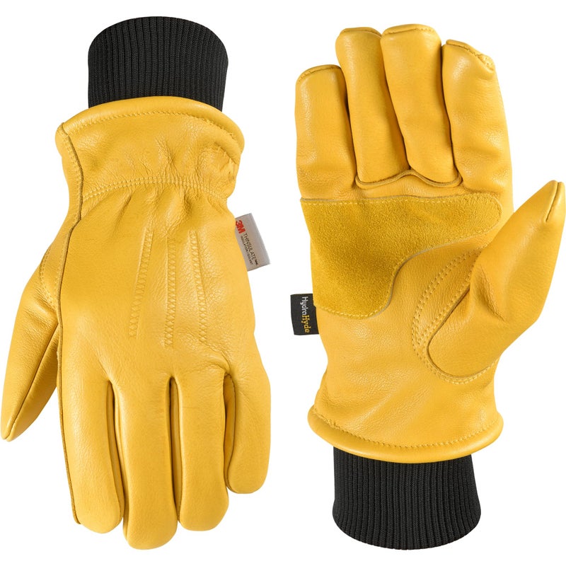 Wells Lamont Mens HydraHyde Leather Winter Work Gloves WaterResistant Insulated Medium 1202M - Image 2