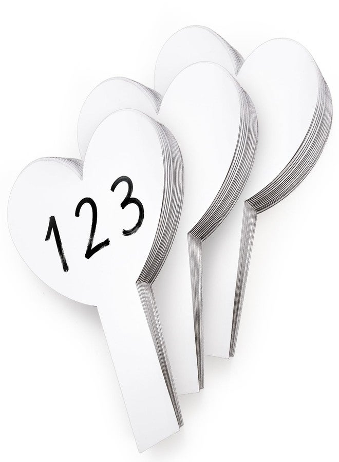 Cididu 30 Pack Dry Erase Answer Paddle, Mini Heart Shape White Boards, Double Sided Handheld Paddle, Thickened Small Dry Erase Signs Auction Paddles for Bidding Voting Games Students Teachers Supplies - Image 5