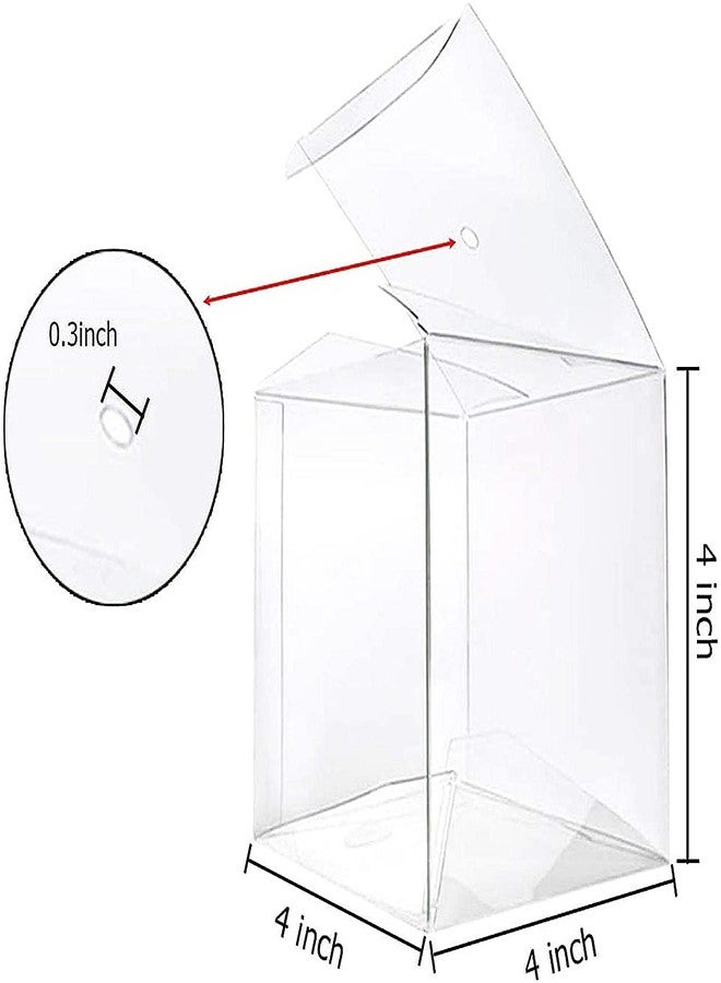 LOKQING 20 Pack 4''x 4'' x 4'' Clear Candy Apple Boxes with Hole and Sticks Set Food Grade Plastic Clear Caramel Apple Containers Chocolate Covered Apples Packaging Party Favor Gift Goxes - Image 3