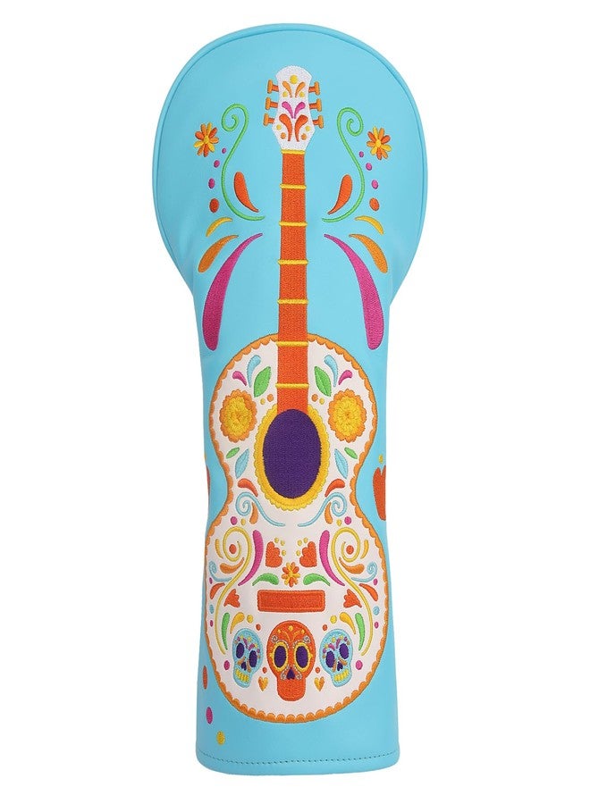 SHABIER Light Blue Driver Golf Headcover with Guitar Design for Golf Club - Image 1