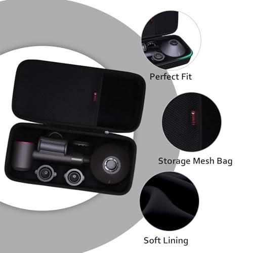 XANAD Hard Case Compatible with Dyson Supersonic Hair Dryer Dryer Storage Cases Black - Image 3